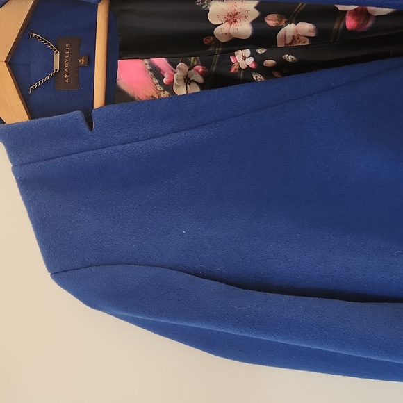 Amaryllis Royal Blue Wool Blend Coat - Picture 3 of 4